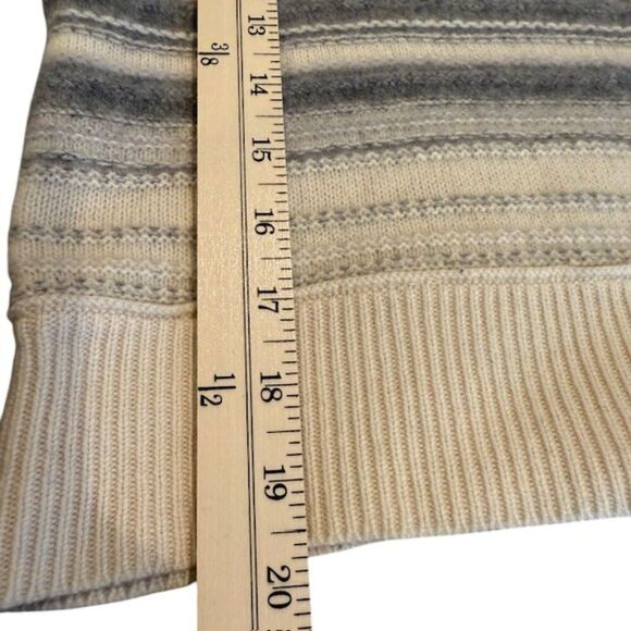 Club Monaco Striped Sweater in Cream and Gray - Picture 6 of 8